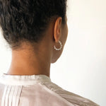 Willow Hoop Earrings in Silver