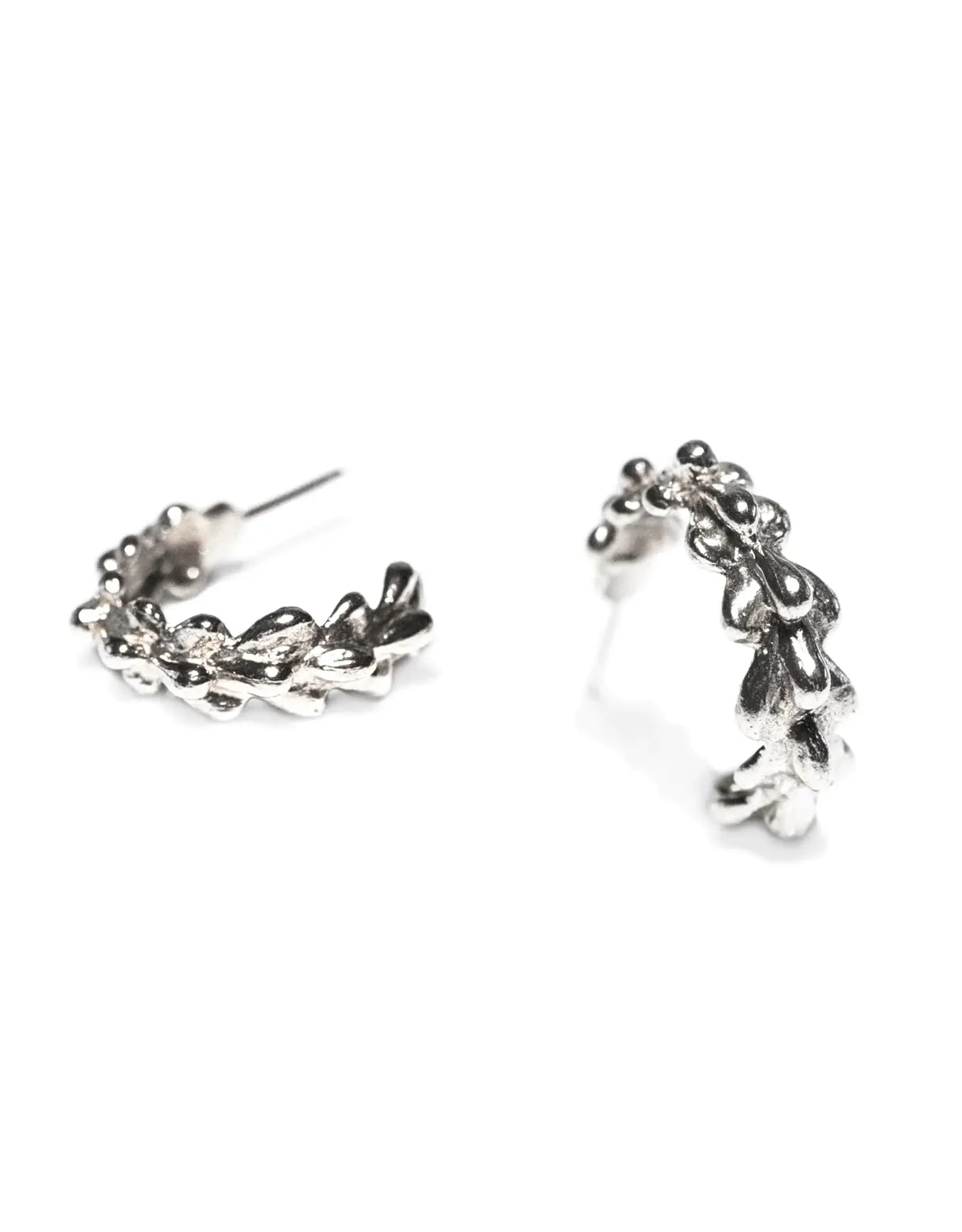 Willow Hoop Earrings in Silver