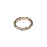 Custom Organic Eternity Baguette Diamond Band in 18k Palladium White Gold