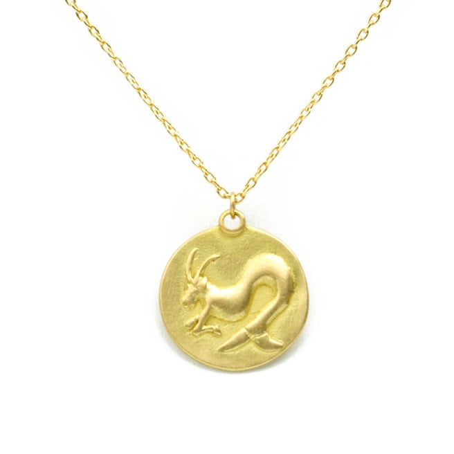 Capricorn Pendant in 18k Yellow Gold