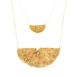 Small Kinoko Necklace in Yellow Bronze