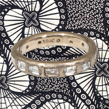 Custom Organic Eternity Baguette Diamond Band in 18k Palladium White Gold