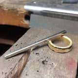 Custom Set of Dipped Bands in 18k Palladium White Gold and 18k Yellow Gold