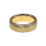 6.2mm Dipped Modeled Band in 18k Yellow Gold and 18k Palladium White Gold