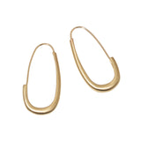 Oval Katachi Hoops in Bronze Plain