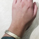 Heavy Oval Bangle in Yellow Bronze