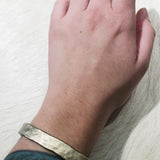 Heavy Oval Bangle in Yellow Bronze