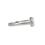 Scooped Prong Set Antique Cut Cushion Diamond in Platinum