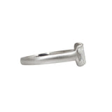 Scooped Prong Set Antique Cut Cushion Diamond in Platinum