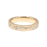Celestial Ring in 14k Gold with White and Cognac Diamonds