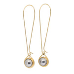 Ball Bearing Spinner Earrings  in 18k Yellow Gold