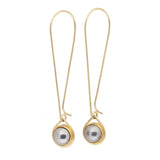 Ball Bearing Spinner Earrings  in 18k Yellow Gold