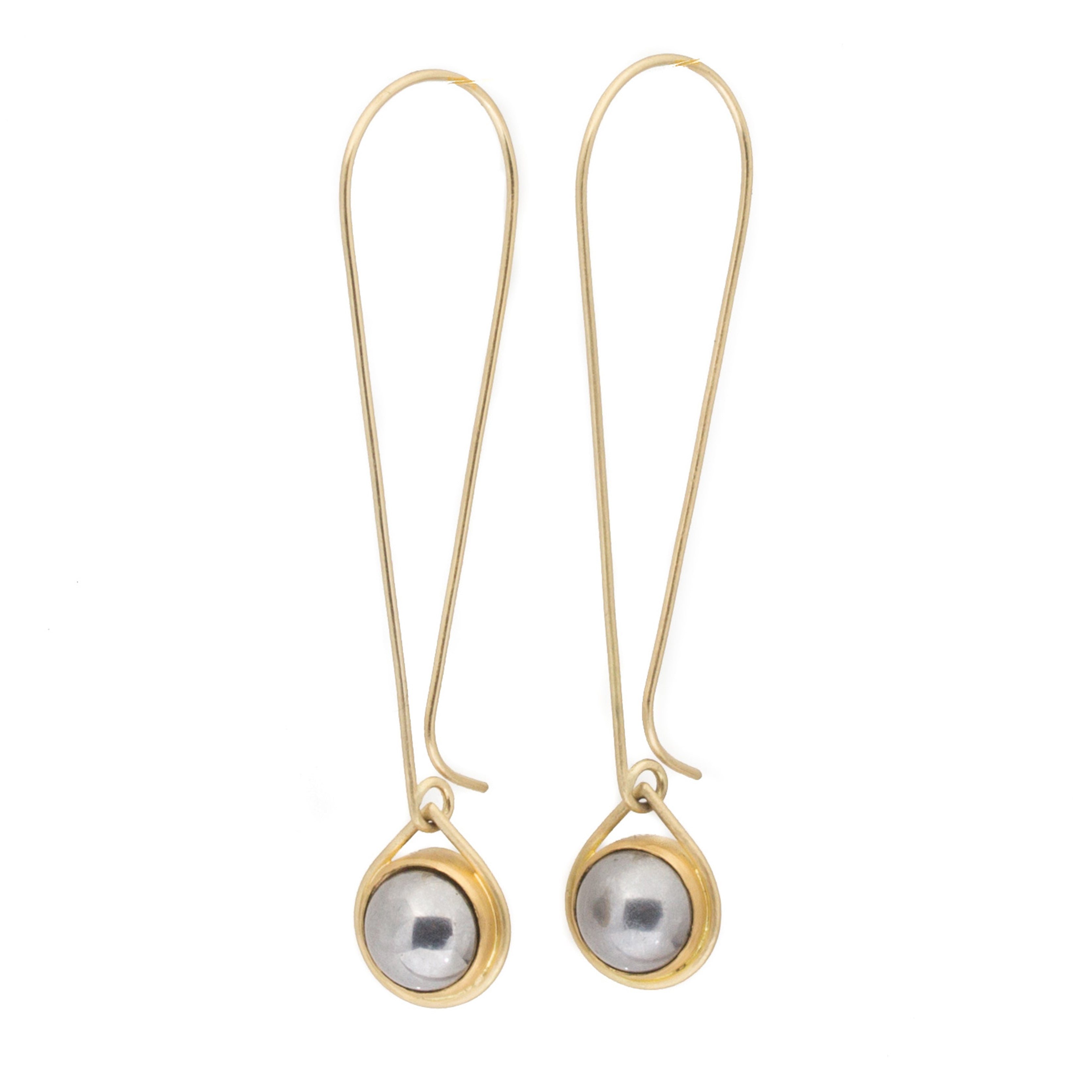 Ball Bearing Spinner Earrings in 18k Yellow Gold