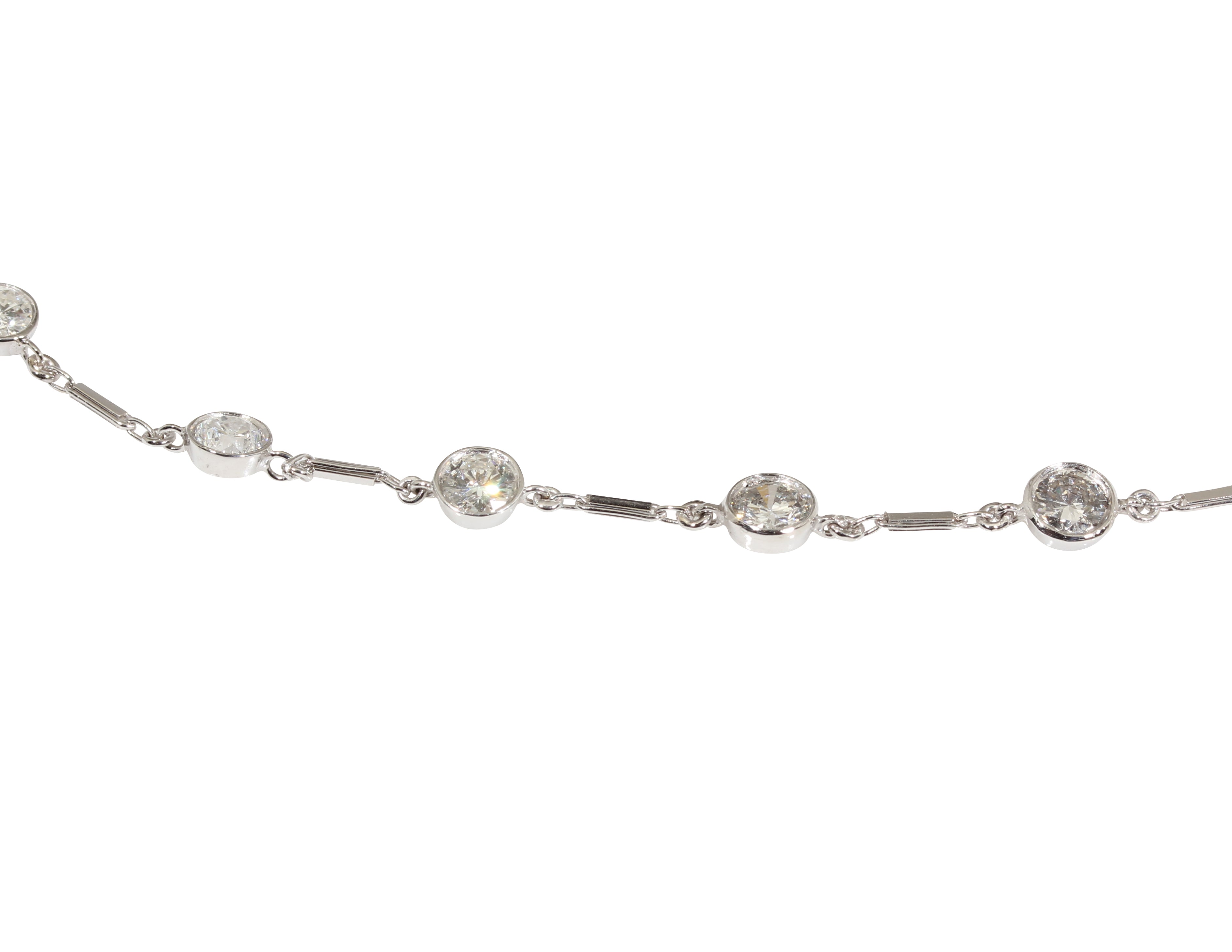 Custom Diamond Chain Necklace in Platinum