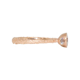 Three-Stone Engagement Ring with Lab-Grown Diamonds in Sand-Textured 14k Rose Gold