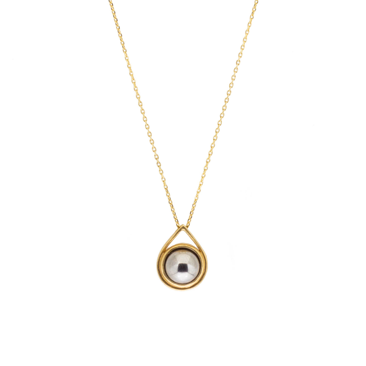Ball Bearing Spinner Pendant in 18k Yellow Gold