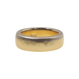 6.2mm Dipped Modeled Band in 18k Yellow Gold and 18k Palladium White Gold