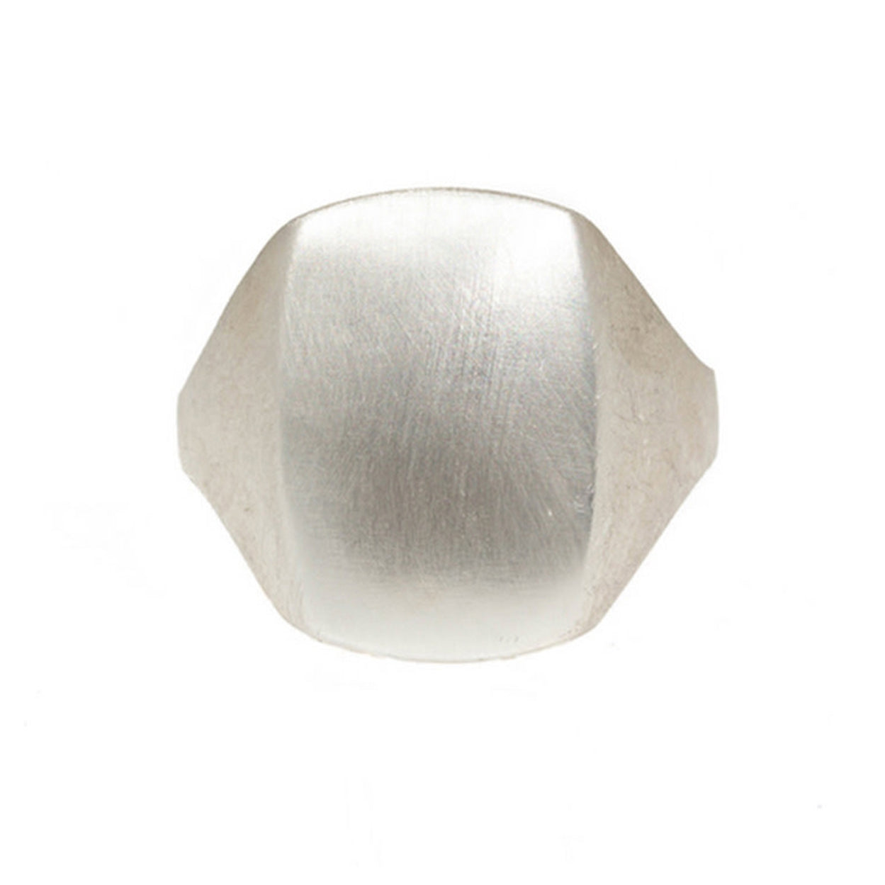 Box Ring in Silver with 18k White Gold Seal
