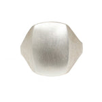 Box Ring in Silver with 18k White Gold Seal