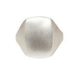 Box Ring in Silver with 18k White Gold Seal