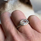 CUSTOM OMC Light Champagne Diamond Ring in 18k Warm White Gold
