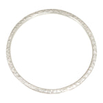 Channel Bangle in Brushed Silver with 9 White Sapphires