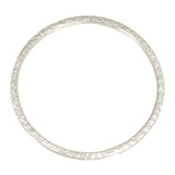 Channel Bangle in Brushed Silver with 9 White Sapphires