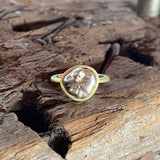 Large Keshi Pearl Ring in 18k Yellow Gold