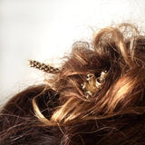 Araucaria Hair Stick in Yellow Bronze