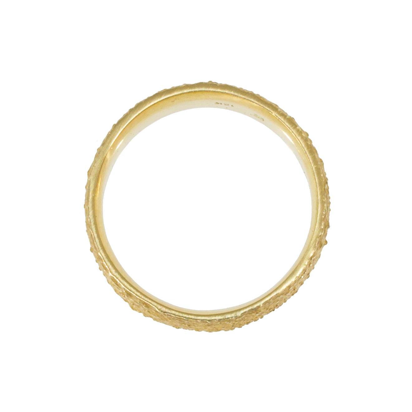Wide Chunky Sand Band in 18k Yellow Gold