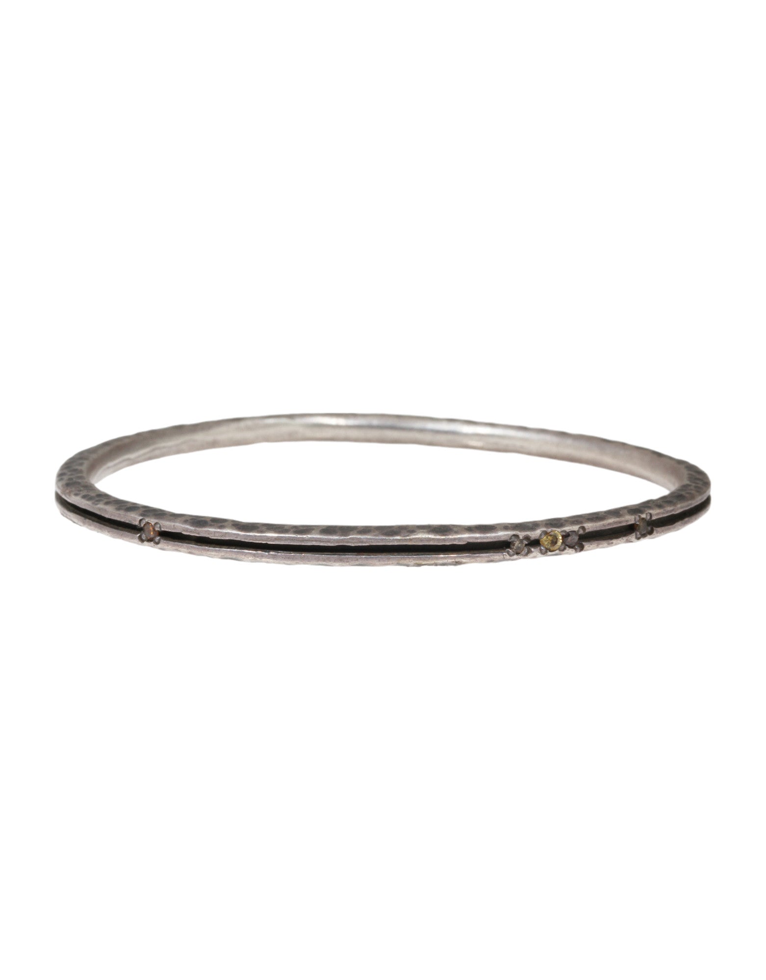Channel Bracelet in Silver with 9 Autumn Diamonds M