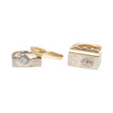 Custom Diamond Crystal Men's Ring in 18k Palladium White Gold