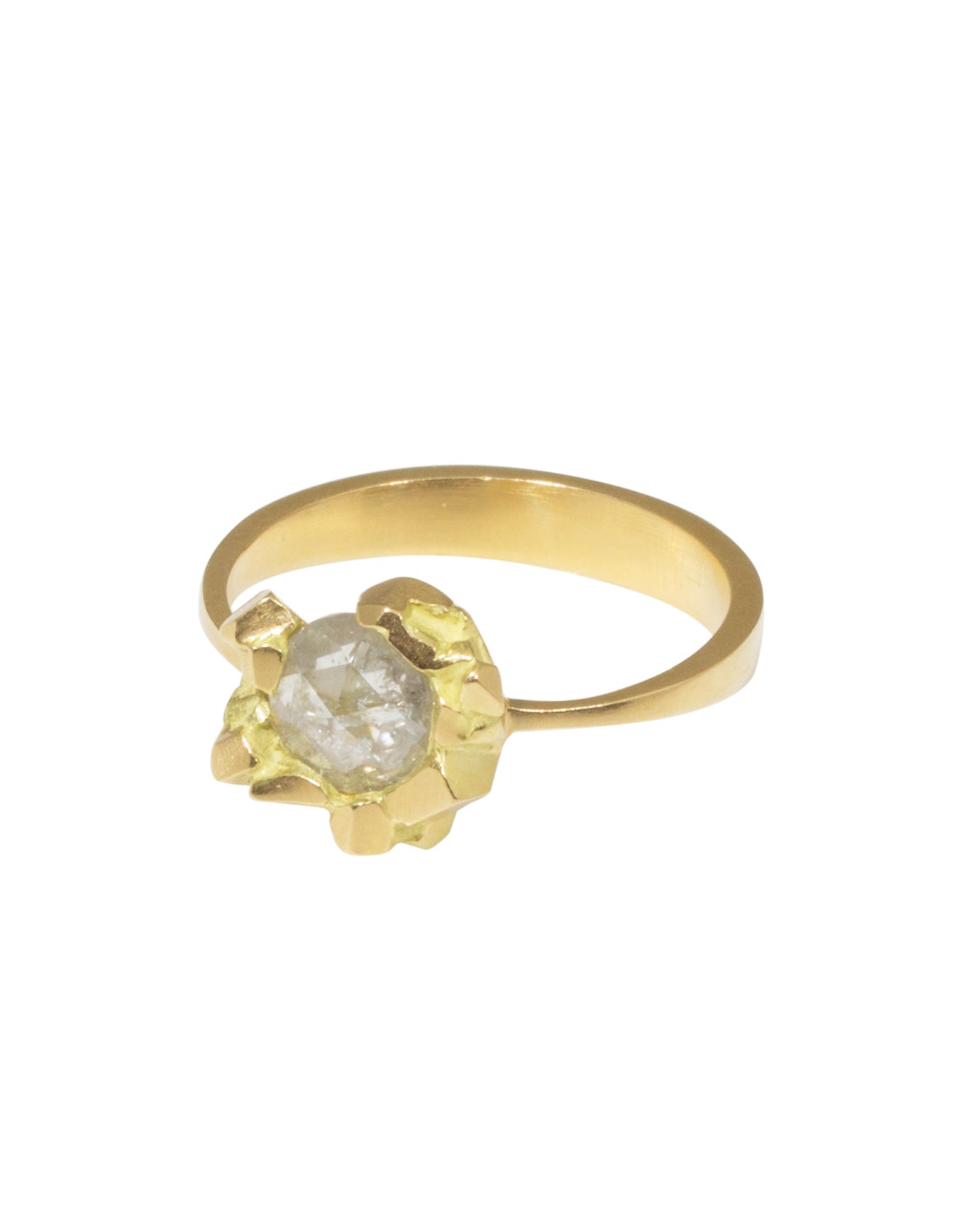 Open Sugar Lump Diamond Ring in 18k Gold