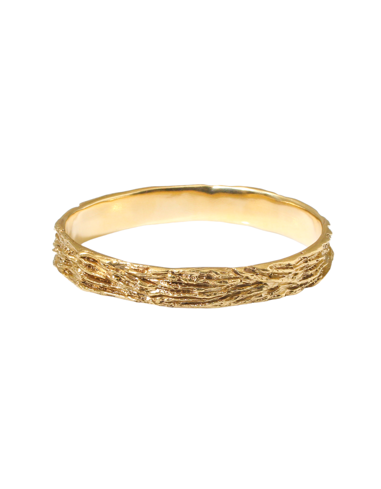 Kinoko Oval Bangle Bracelet in Yellow Bronze