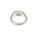 Antique Cushion Cut Oval Diamond Ring in Platinum
