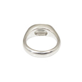 Antique Cushion Cut Oval Diamond Ring in Platinum