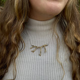 Fuyu Coral Necklace in Yellow Bronze with Sapphires