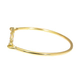 Needle Eye Cuff in 18k Gold with Oval Opal