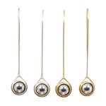 Ball Bearing Spinner Earrings  in 18k Yellow Gold