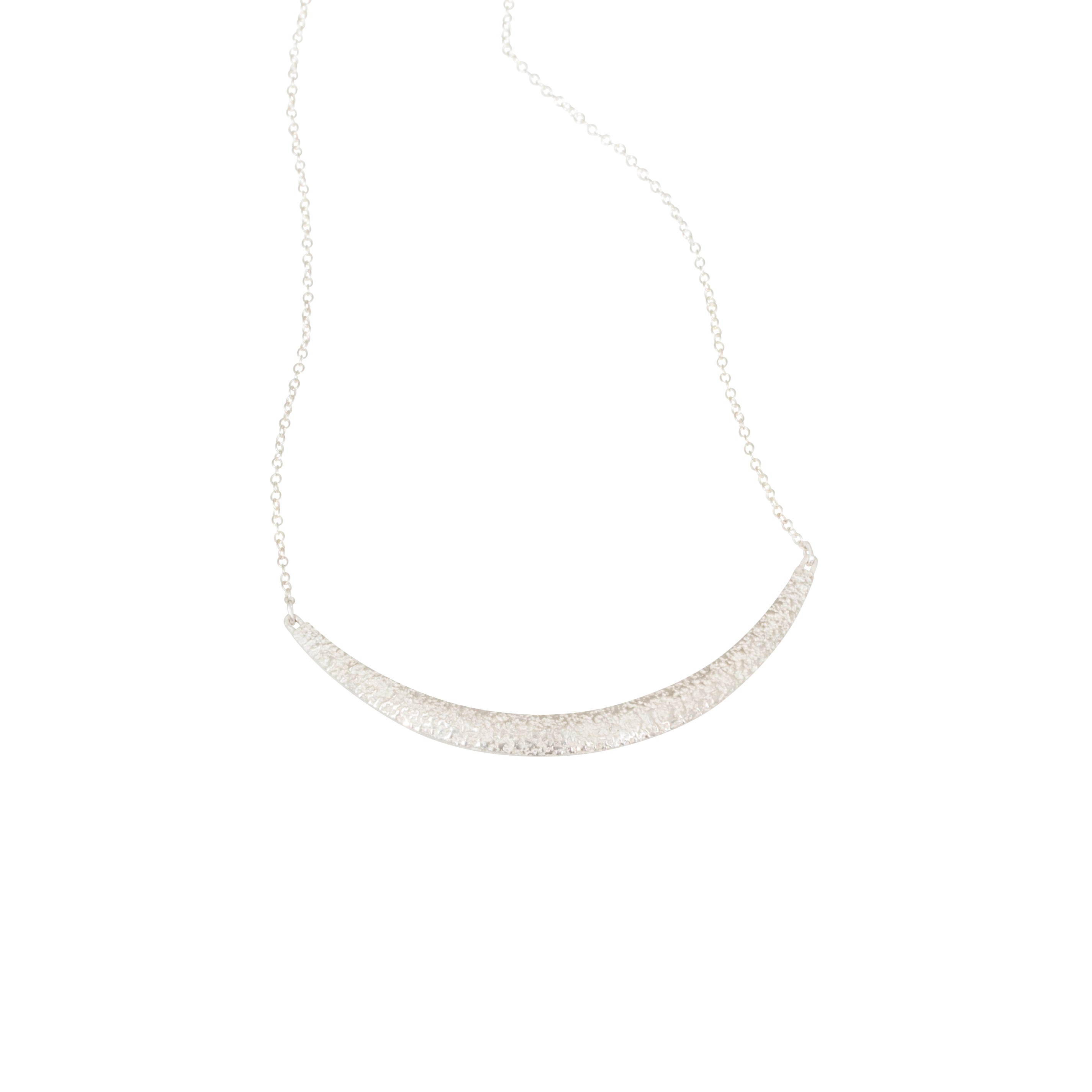 Compressed Sand Bar Necklace in Silver
