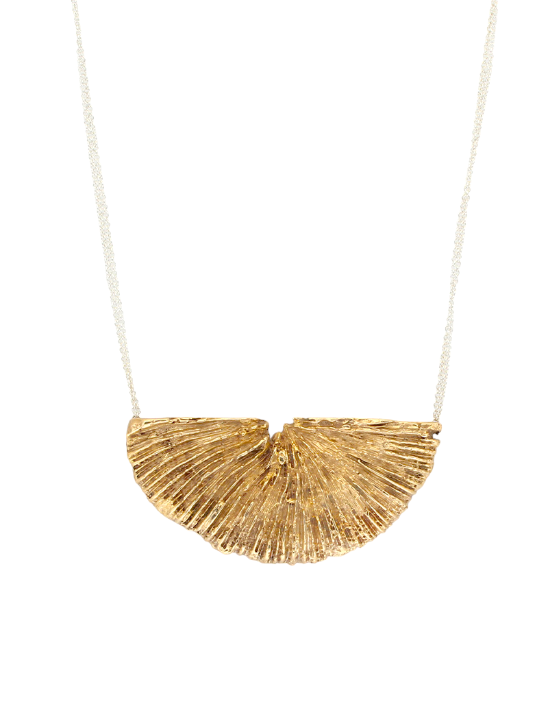 Large Kinoko Necklace in Yellow Bronze