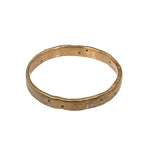Heavy Oval Bangle in Bronze with 10 Black Sapphires