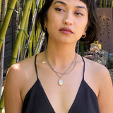 Large Loave Cultured Pearl Pendant in 22k Gold