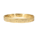 Heavy Oval Bangle in Bronze with 20 Yellow Sapphires