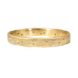 Heavy Oval Bangle in Bronze with 20 Yellow Sapphires