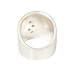 Flat Cuba Ring in Silver with 5 Grey Sapphires