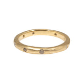 2.5mm Modeled Band in 18k Rose Yellow Gold with White & Cognac Diamonds