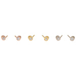 Angled Tube & White Diamond Post Earrings in 14k Palladium White Gold