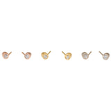 Angled Tube & White Diamond Post Earrings in 14k Palladium White Gold