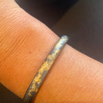 Aquarius Constellation Cuff in Oxidized Silver and 18k Gold with Grey Diamonds